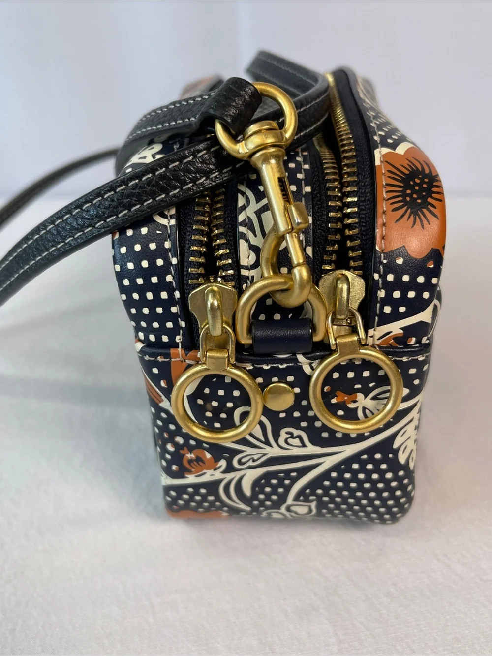 Tory Burch Perry Bombé Mixed-Print Mini Bag Crossbody